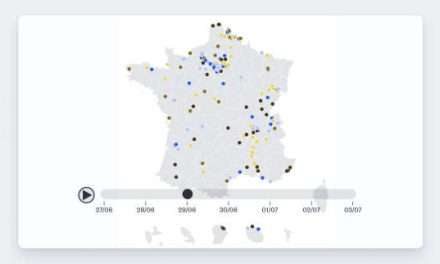 La cartographie d’une semaine d’émeutes en France